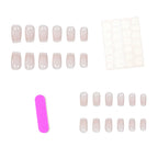 Press-On Nails French Tip Comfort Fit Set of 24