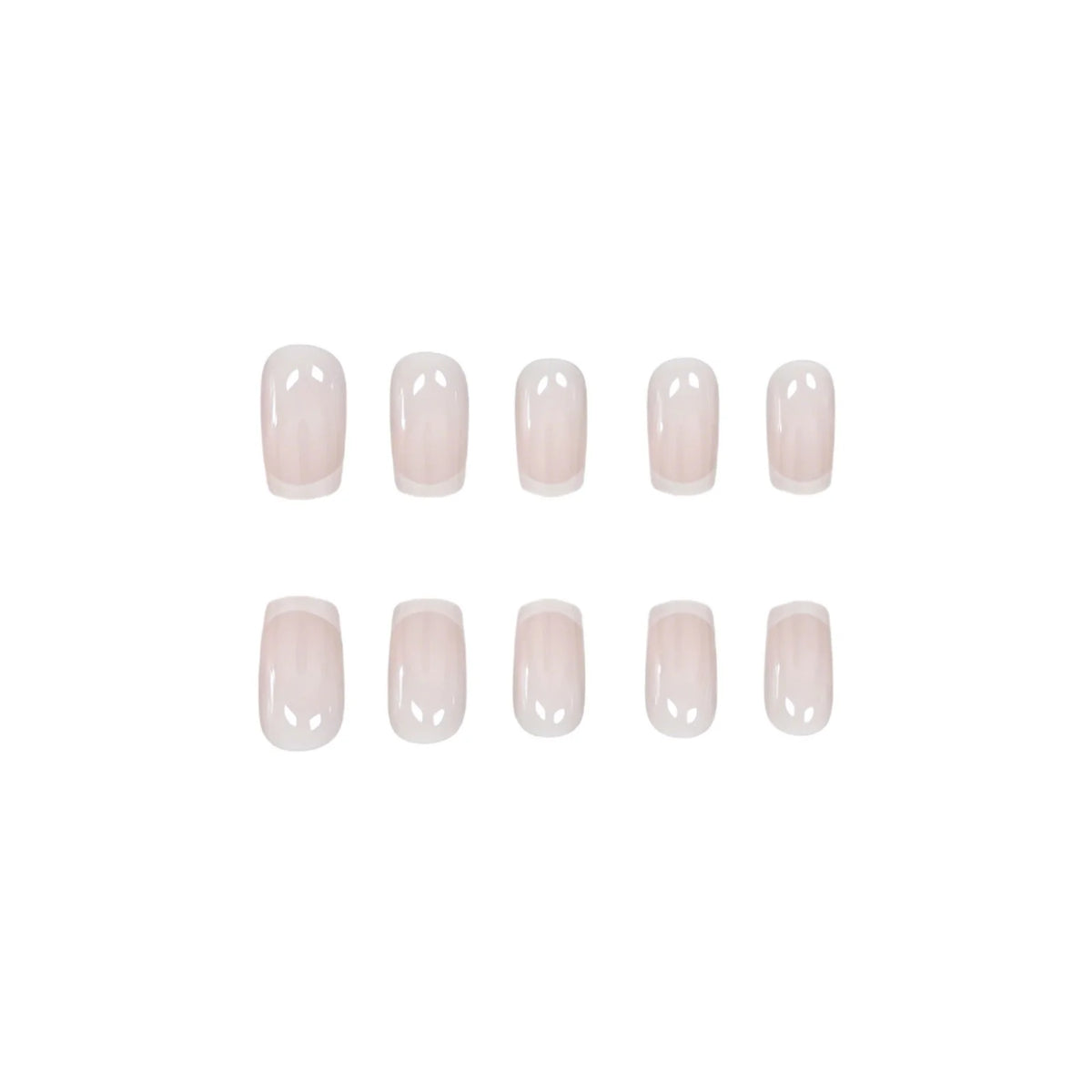 Press-On Nails French Tip Comfort Fit Set of 24