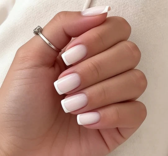 Press-On Nails French Tip Comfort Fit Set of 24