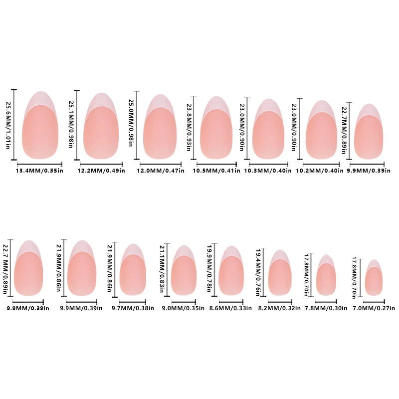Press-On Nails French Tip Easy Application