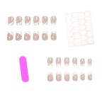 Press-On Nails French Tip & Gemstone Accents