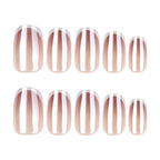 Press-On Nails French Tip Glossy Low-Maintenance