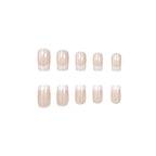 Press-On Nails French Tip Glossy Set of 24
