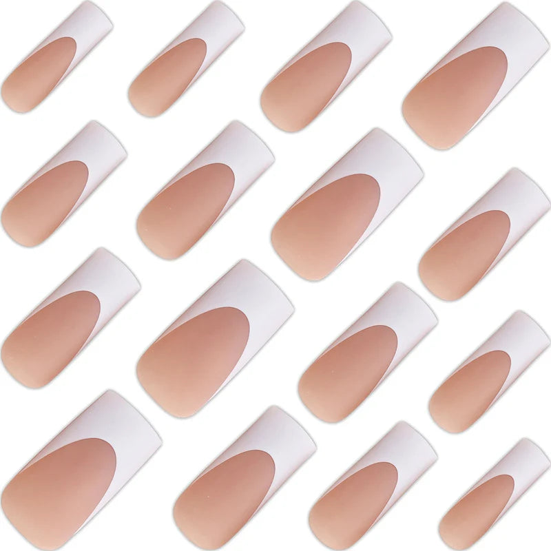 Press-On Nails French Tip Glue-On Salon-Quality