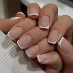Press-On Nails French Tip No Glue 24 Piece