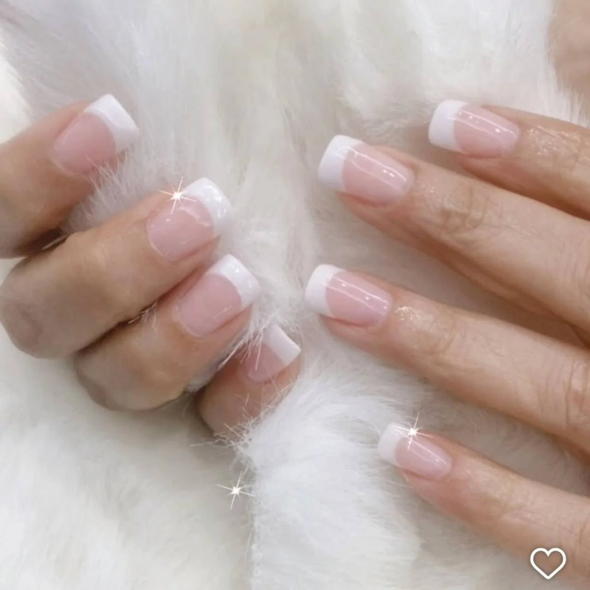 Press-On Nails French Tip Peel-And-Press Multiple Sizes