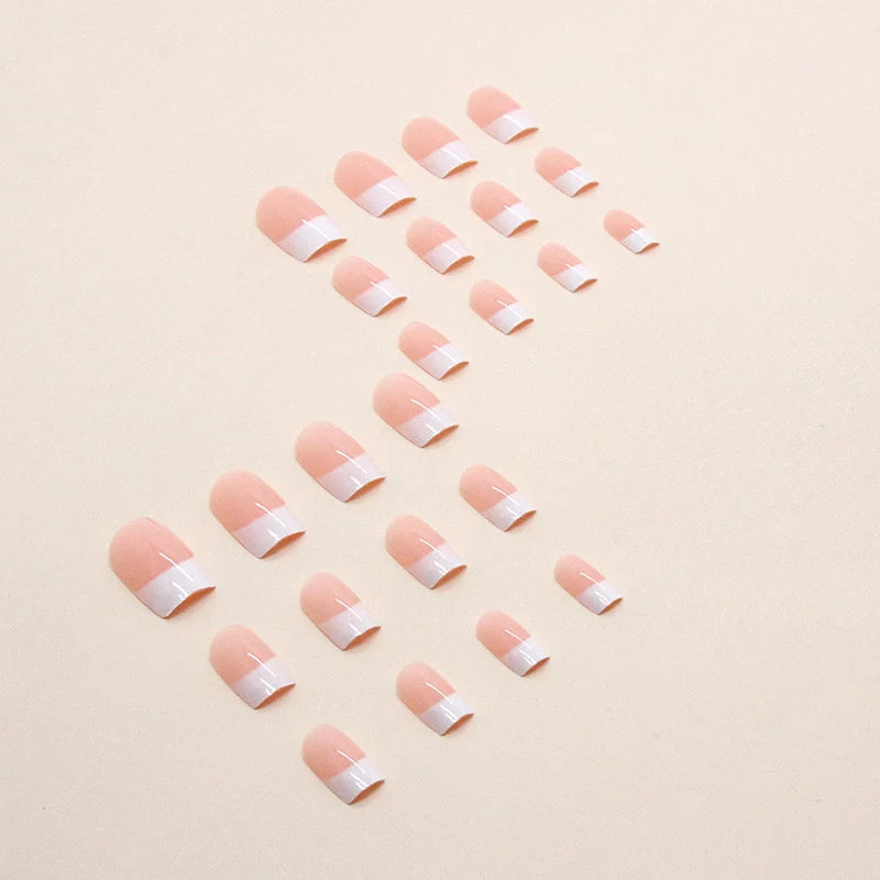 Press-On Nails French Tip Peel-And-Press Multiple Sizes