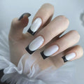 Press-On Nails French Tip Purple Set of 24