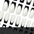 Press-On Nails French Tip Purple Set of 24