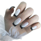 Press-On Nails French Tip Purple Set of 24