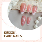 Press-On Nails French Tip Reusable & Easy Application