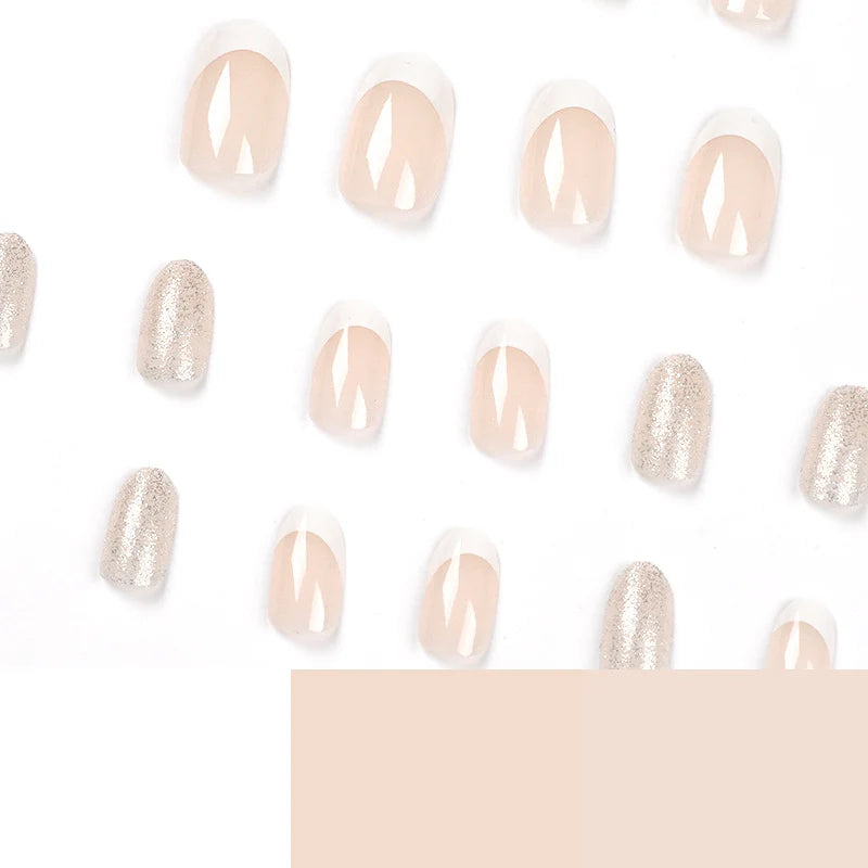 Press-On Nails French Tip Reusable & Quick Application