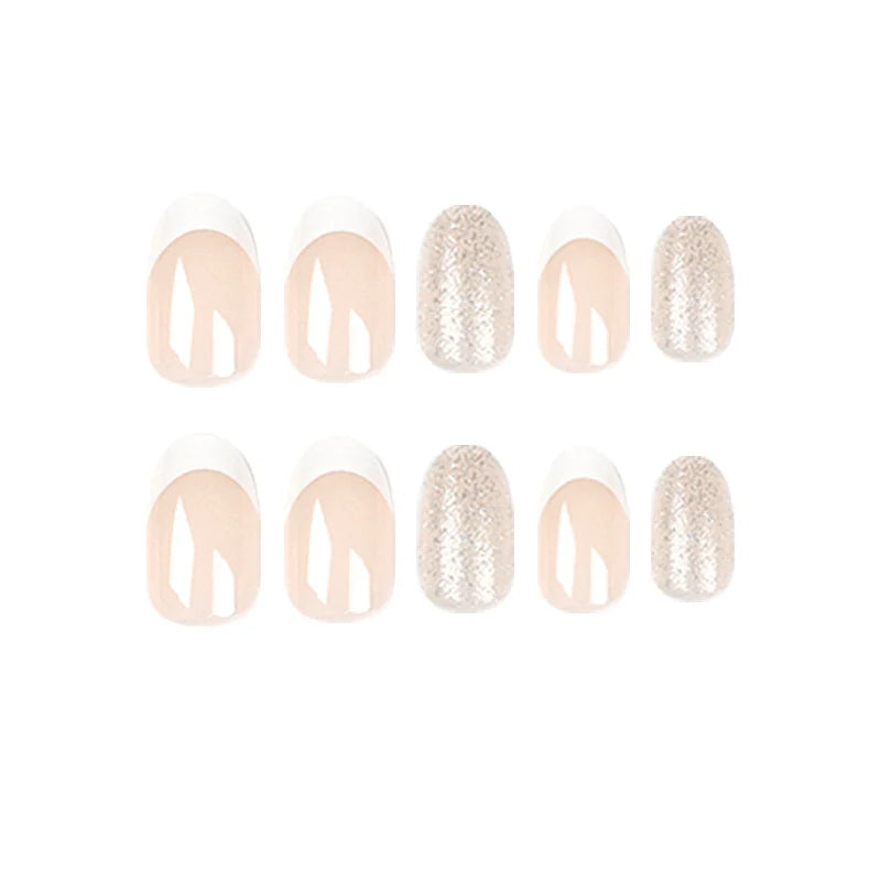 Press-On Nails French Tip Reusable & Quick Application