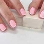 Press-On Nails French Tip Self-Adhesive Set of 24