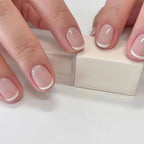 Press-On Nails French Tip Self-Adhesive Set of 24