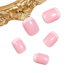 Press-On Nails French Tip Self-Adhesive Set of 24
