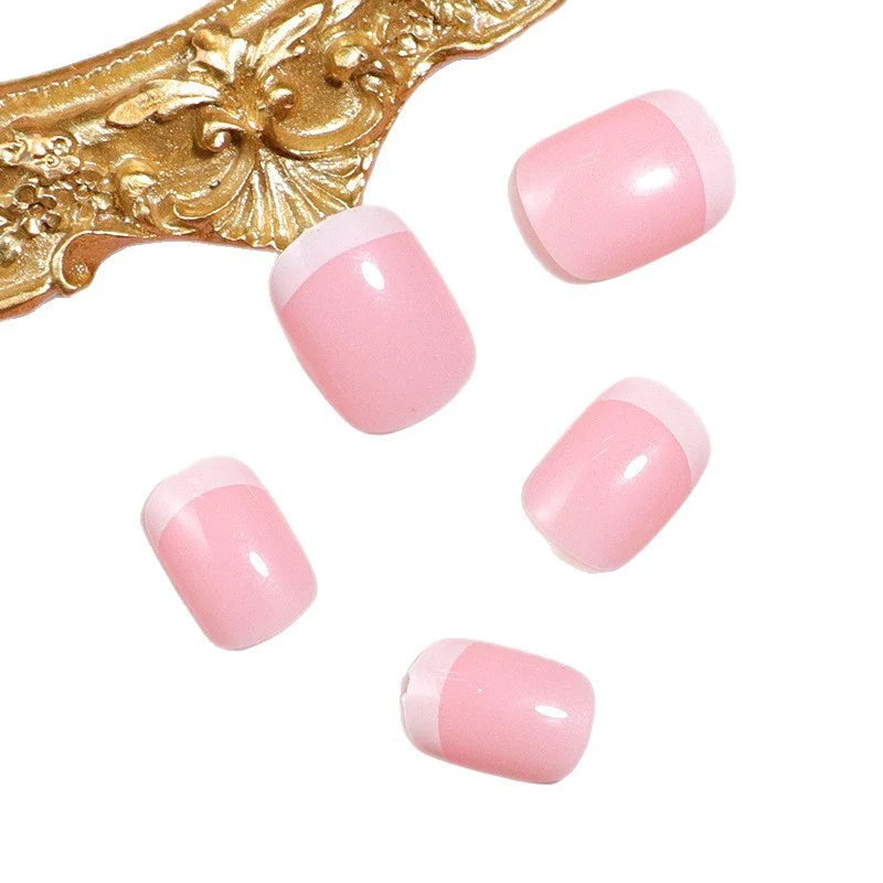 Press-On Nails French Tip Self-Adhesive Set of 24