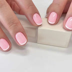 Press-On Nails French Tip Self-Adhesive Set of 24
