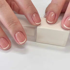 Press-On Nails French Tip Self-Adhesive Set of 24