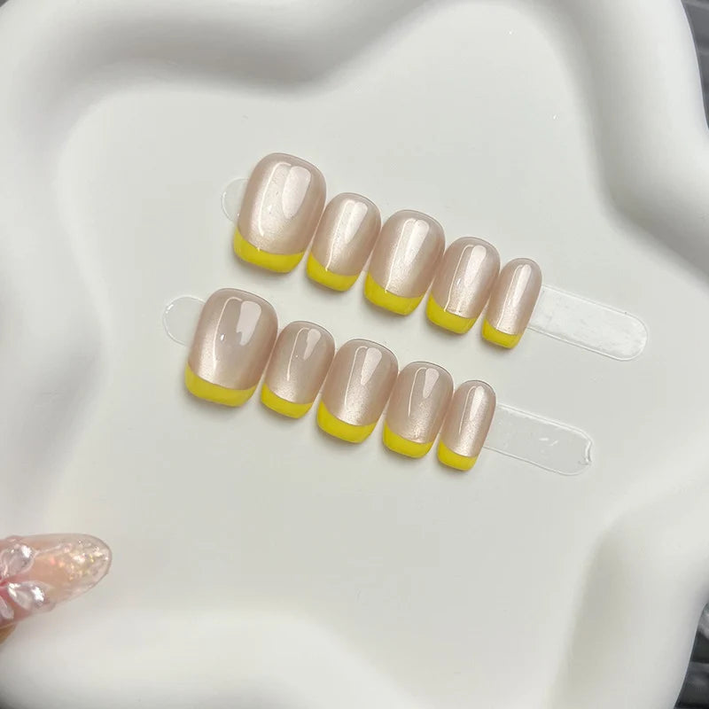 Press-On Nails French Tip Short Square