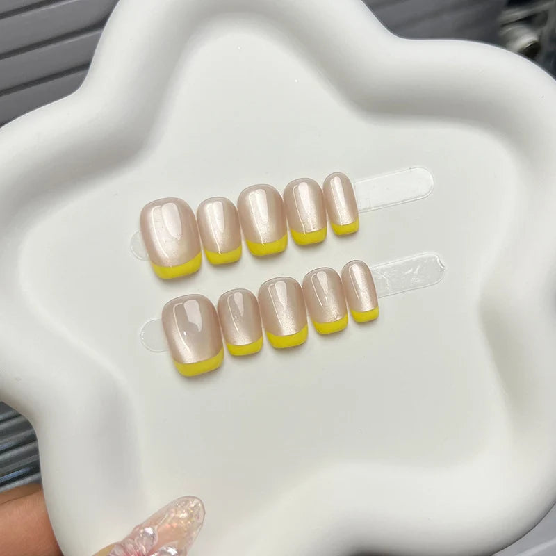 Press-On Nails French Tip Short Square