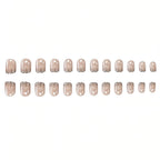 Press-On Nails French Tip & Sparkle Set of 24