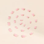 Press-On Nails French Tip White Glitter Durable