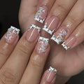 Press-On Nails Full-Cover Acrylic Floral French Tips
