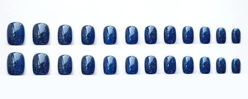 Press-On Nails Full Coverage Glitter Reusable