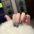 Press-On Nails Galaxy Design Strong Adhesive