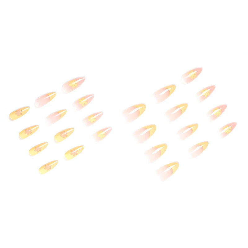 Press-On Nails Gel Floral Easy Apply