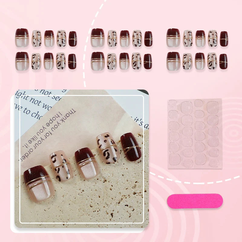 Press-On Nails Gemstone-Studded No Glue Comfort Fit