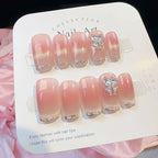 Press-On Nails Glamorous Sparkle Self-Adhesive & Multiple Sizes