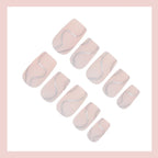 Press-On Nails Glitter Accent Full-Cover Reusable