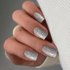 Press-On Nails Glitter Finish 24-Piece Set With Glue
