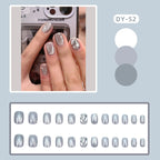 Press-On Nails Glitter Finish Glue-On & Custom Fit
