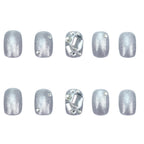 Press-On Nails Glitter Finish Glue-On & Custom Fit