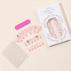 Press-On Nails Glitter & Floral Includes File & Adhesive Pads