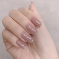 Press-On Nails Glitter French Tip Peel-And-Press Lightweight Comfort