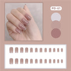 Press-On Nails Glitter French Tip Peel-And-Press Lightweight Comfort