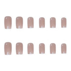 Press-On Nails Glitter French Tip Peel-And-Press Lightweight Comfort