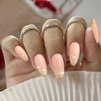 Press-On Nails Glitter French Tip Peel-And-Stick Set of 24