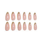 Press-On Nails Glitter French Tip Peel-And-Stick Set of 24