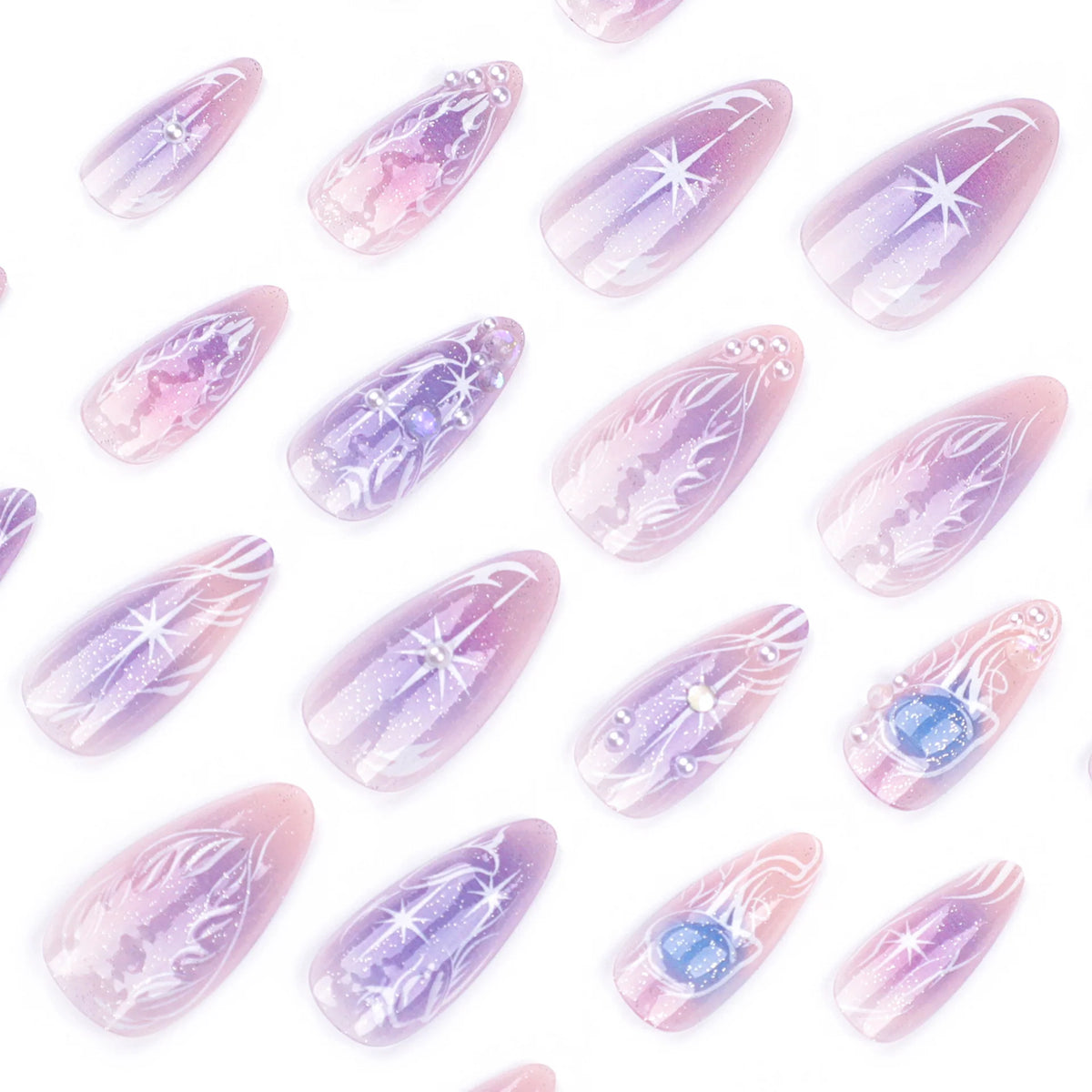 Press-On Nails Glitter & Gloss Easy Application