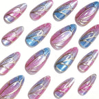 Press-On Nails Glitter Gradient Secure Adhesive & Chip-Resistant