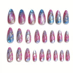 Press-On Nails Glitter Gradient Secure Adhesive & Chip-Resistant