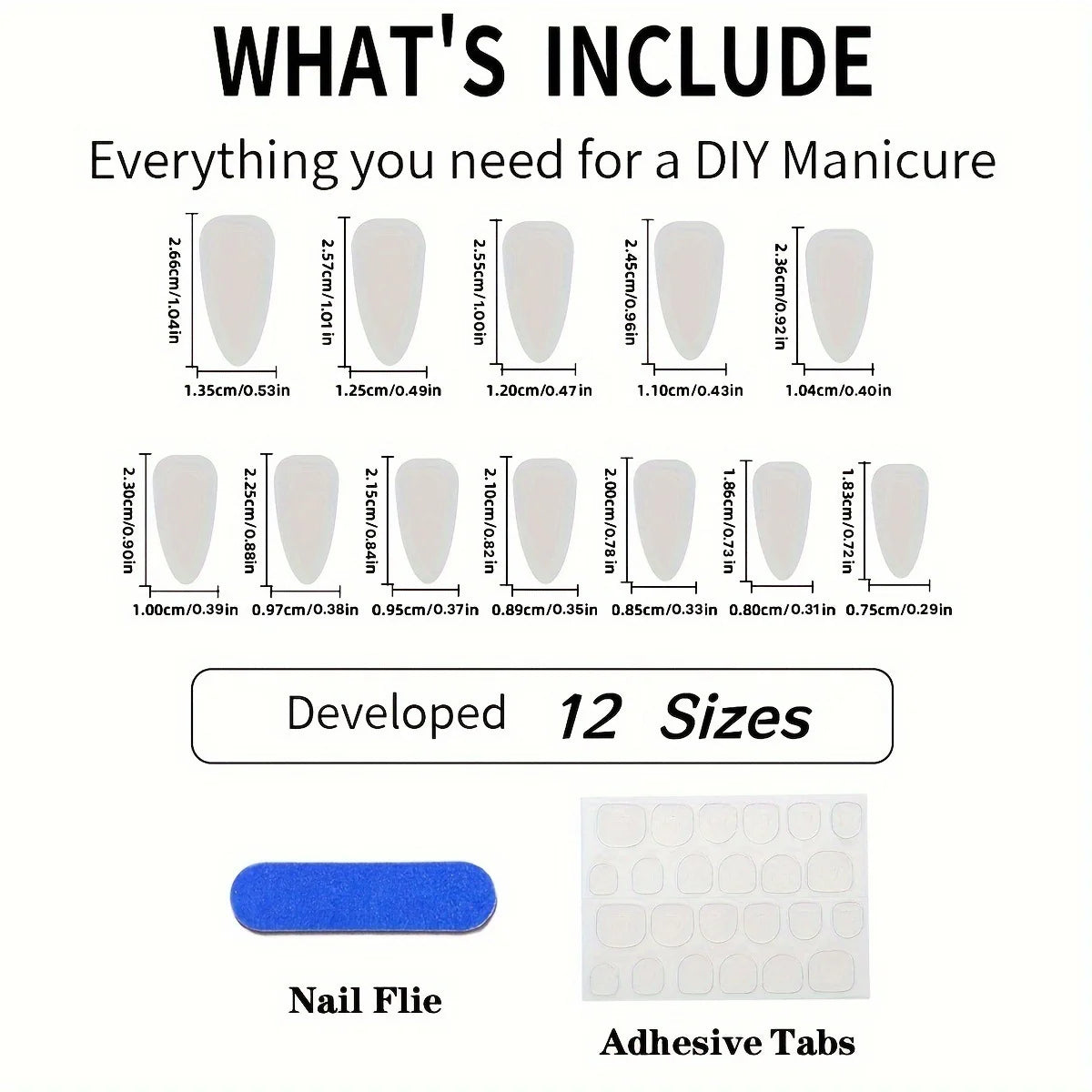 Press-On Nails Glitter & Intricate Designs Easy Apply