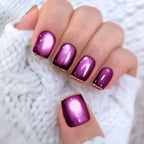 Press-On Nails Glitter Ombre Cat Eye Set of 24