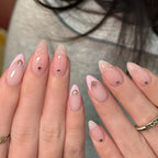 Press-On Nails Glitter & Star Accents Long-Lasting Shine
