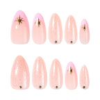 Press-On Nails Glitter & Star Accents Long-Lasting Shine